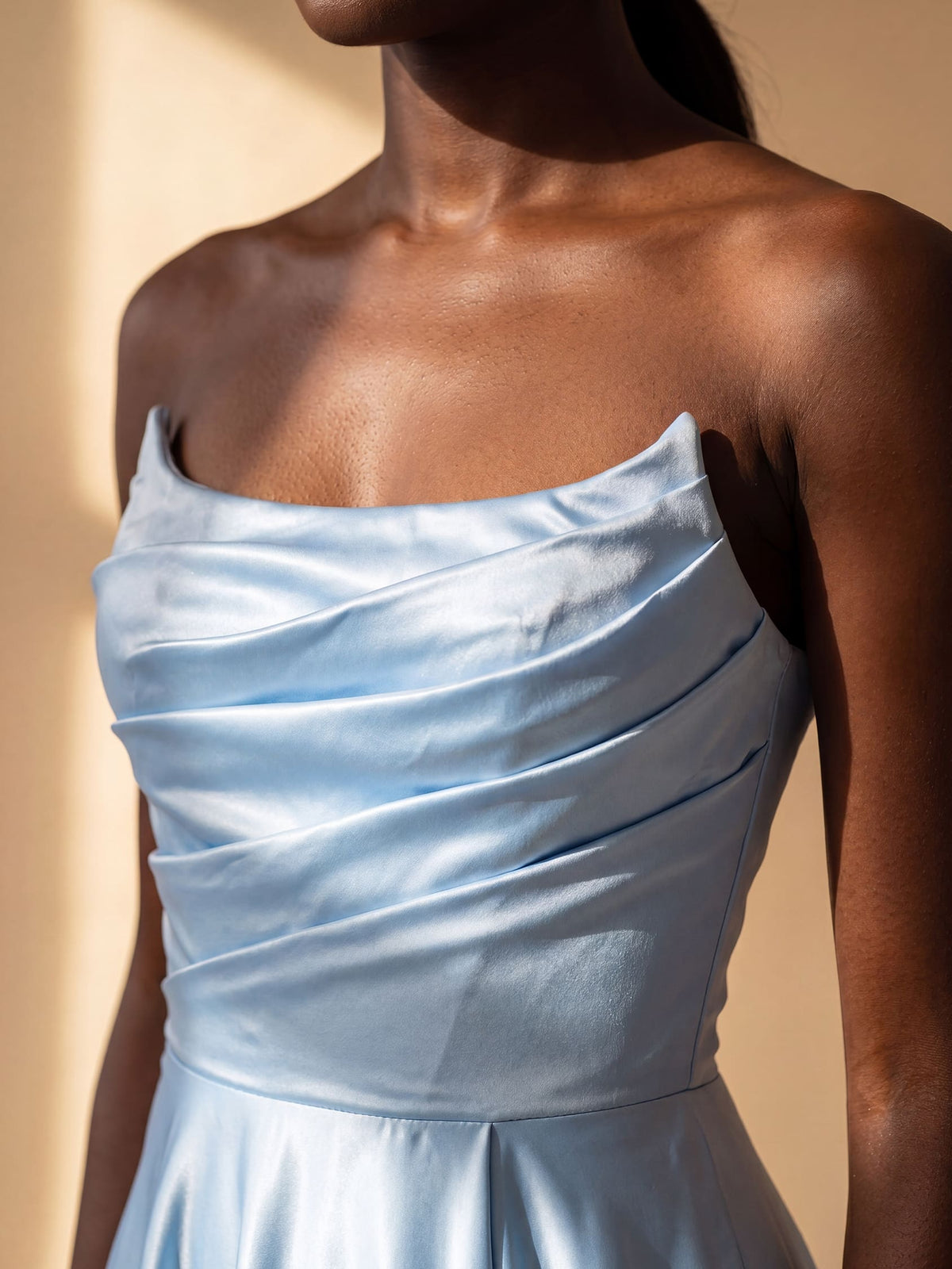 Γυναικείο Maxi Φόρεμα Ball Gown Σατέν με Δομημένο Μπούστο