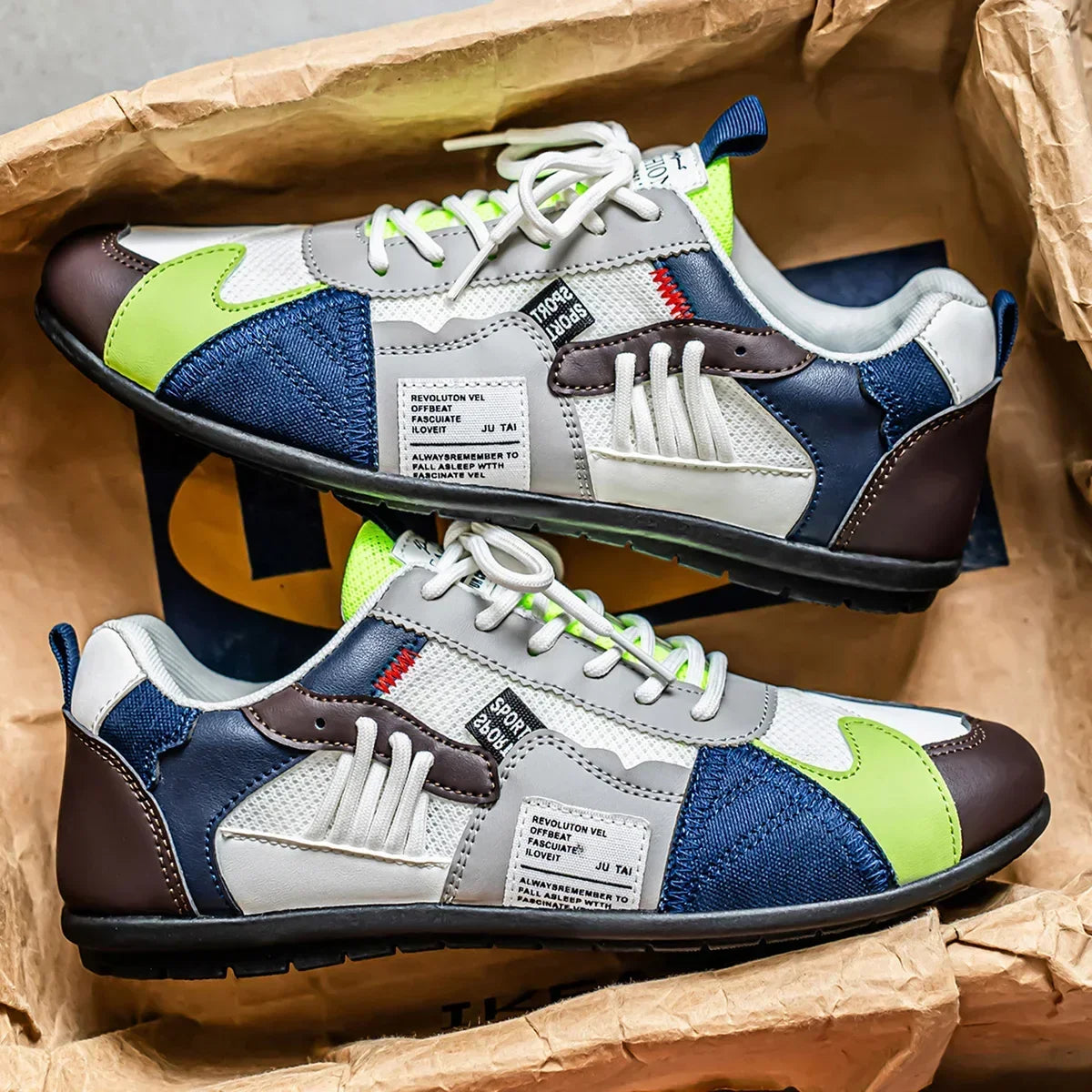 Ανδρικά Sneakers Racer Δέρμα και Mesh Varel Milano
