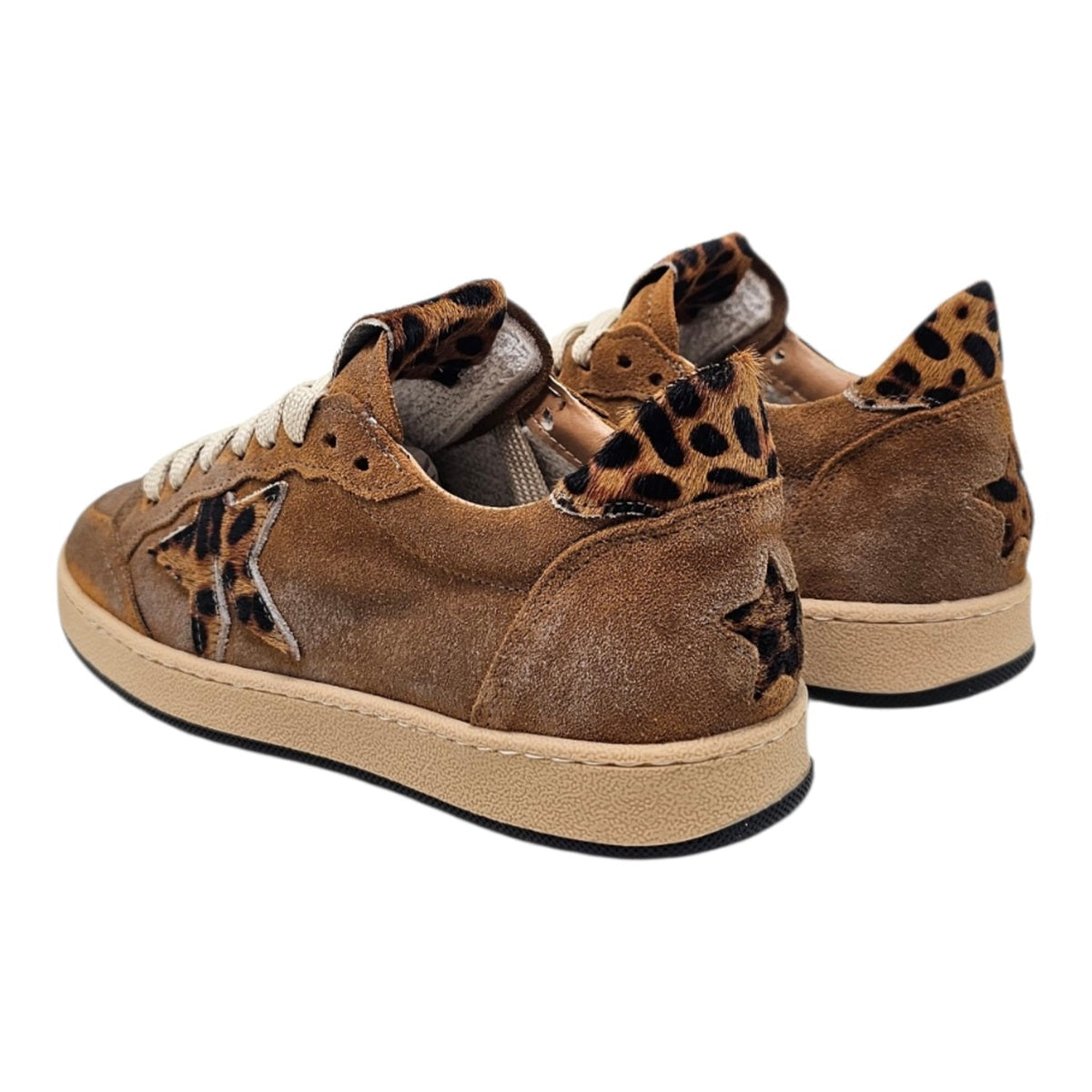 Γυναικεία Sneakers Seattle Σουέτ με Animalier Λεπτομέρειες
